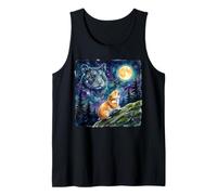 Hamster Howling at The Moon Night Sky Animal Art Débardeur