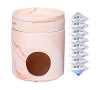 Hamster Hut, Ice Hamster Nest, Cooling Room with Eight Packs, Comfortable Ventilated Design, Easy Clean Construction, Pet Care Supply for Hiding Travel Play, 13.4x13.4x16.3cm
