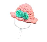 Hamster Knitted Hat, Tiny Pet Headwear, Colorful Adjustable Costume, Soft Animal Outfit with Drawstring, Adorable Accessory for Lizard, Guinea Pig, Small Pets
