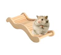 Hamster Ladder, Creative Hamster Climbing Bridge, 9.84x3.94x1.18 inches, Decorative Wooden Toy, Creatives Climbing Bridges, Cage Accessory for Fun and Exercise (Wood Color)