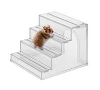 Hamster Ladder, Small Animal Cage Ladder, 2 in 1 Anti-Slip Climbing Nesting House, Durable Safe Design Exercise Digging Stimulation, Fun Playtime, Perfect for Pet, 9.8x9.6x7.5cm