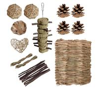 Hamster Lapins Amusants Jouet Jouet Costume Naturel Mâcher des Friandises Broyage Jouet pour Les Dents Saines chez Les Petits Animaux Chinchillas Dents