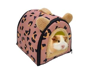 Hamster Lit - Niche Chaude pour Hamster,Accessoire pour Cage Nid Abri Jeu Sommeil Repos Cachette Intérieur Extérieur Enclos Petits Animaux