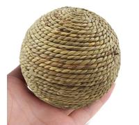 Hamster mâching Grass - Toys à mâcher du foin naturel faits à la main, fournitures de divertissement pour animaux de compagnie grincheux | Boule de broyage de dents respectueuses de l'environneme