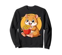 Hamster Mangeant des Frites drôle Kawaii Animal Food Lover Sweatshirt