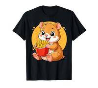 Hamster Mangeant des Frites drôle Kawaii Animal Food Lover T-Shirt