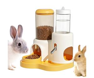 Hamster Mangeoire d'eau | Distributeur d'eau et de nourriture automatique anti-fuite | Convient pour le salon, la chambre à coucher, la maison, le balcon, les lapins, les chinchillas, les écureuils