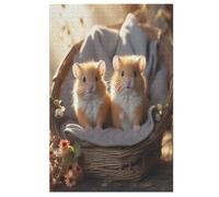 Hamster Mignon - Puzzle en Bois Adulte 1000 P - Challenge Puzzles - Adultes Et EnfFourmis À Partir De 12 Ans 78×53cm
