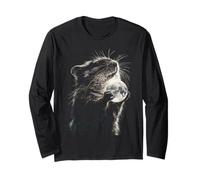 Hamster Mignon Tenant la Lune Clair de Lune esthétique Animal Art Manche Longue