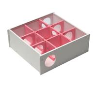 Hamster multi-chambres, labyrinthe en bois à 9 chambres, jouets de jeu spacieux pour explorer un tunnel, sorties multi-pièces pratiques pour les petites races, cochons d'Inde