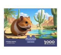 Hamster Nain Roborovski 1000 Pieces Jigsaw Puzzles for Adults Educhational Games Stress Relieving Entertainment Exercise The Memory of The Brain for Adults and Kids, Age 12 Years Up 70x50cm/1000