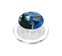 Hamster Peinture Bleue Majestueuse Capybara Nuits étoilées PopSockets PopGrip pour MagSafe