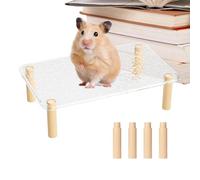 Hamster Platforms - Adjustable Hamster Cage Decor, Multi Level Ladder Shelf with Bottle Holder, Small Animal Feeding and, Pet Habitat Setup for Hamsters Gerbil Mouse Home
