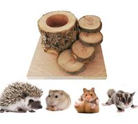 Hamster Pomme en bois Tasses d'alimentation Hérisson Anti-tip Mangeoire Golden Hamster Échelle d'escalade en bois Jouet Échelles d'escalade