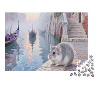Hamster Puzzle 1000 Pièces Adulte Puzzle en Bois Défi Jouets Bateau Ferry Jeu Éducatif De l'art De La Décoration 1000pcs (75x50cm)