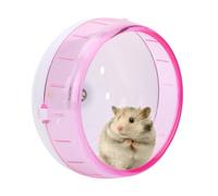 Hamster Roue de Course en Plastique Super Silencieux Jouet d'exercice pour Petits Animaux Hamster Cochon d'Inde Chinchilla Rose 11.5x11.5x9cm