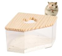 Hamster Salle de bain Hamster Sand Bath de sable acrylique Bath de sable gerbille grande pièce salle de bain du soleil de salle et creusement de salle de bain sauvegarder l'espace droit des