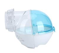 Hamster Salle de Bain - Roue d'exercice de Course de Hamster Transparente de 13 cm résistante aux odeurs Petit Jouet pour Animaux de Compagnie Rat Running Play Toy(Bleu)