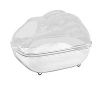 Hamster Sand Bath, Clear Chinchilla Tub, 5.71x3.94 inches Transparent Washing Tray & Pet Hygiene Holder, for Easy Cleaning and Quick Sand Refills While Preventing Buildup and Odor