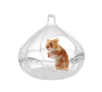 Hamster Sand Bath Container, Garlic Shape Transparent Sand Box, 5.47x4.47x5.04 inches, Small Animal House, Habitat Bathing, Exploring, Hiding, Sleeping, Cozy Home for Hamsters