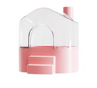 Hamster Sand Bath Container, grand bac à sable transparent, 7,28 x 6,93 po Small Animal Habitat, nettoyage Playing Shelter, Exploring and Hiding House for Lemming Sleeping Use