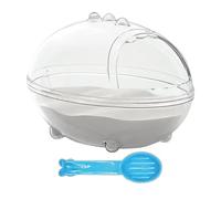 Hamster Sand Bath Container Ladder, Acrylic Shower Digging Room Litter Box, Hamster Toilet Bed Sleep Pad Nest, Digging Room Litter Box, Cage Terrarium Habitat, Easy to Use, Portable for Small Animals
