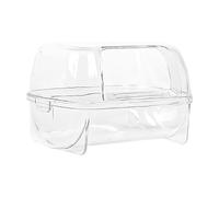 Hamster Sand Bath Container - Transparent Sand Shower Room for Small Animals, Digging Sands Container for Hamsters Gerbils Mice, Small Animal Habitat Decor and Enrichment Toy for Cage Or Play Area