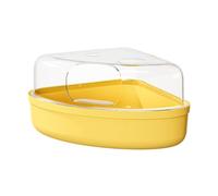 Hamster Sand Bath - Transparent Cheese Shaped Hamster Bath | Toilet 18.3x13.9x8.9cm Or 23.2x17.1x13cm | PC Small Animal Cage Accessory For Hamsters Mice Syrian Hamsters And Other Small