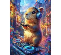 Hamster serrant des Noisettes 500 Pièces Puzzle Adolescent en Carton Rigide Contes de fées Animaux Sauvages fantastiques Difficulté Moyenne Activité Éducative Voyage Déplacement Cadeau Anniversaire