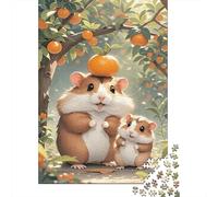 Hamster syrien Arbre fruitier Puzzle 1000 Pièces, Puzzle en Bois, Adultes Et Enfants À Partir De 14 Ans, Jouet Défi, Décoration, Cadeau Famille 1000pcs (75x50cm)