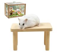 Hamster Toys - Wooden Small Animals Stand platforms, Interactive Fun Activity Tabl, Small Pet Play Stand | Durable Natural Wood Play Structure For Climbing Chewing Exploring Squirrels Chinchillas