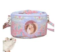 Hamster Transport Carrier, Portable Travel Bag, 7.87x5.51in Adjustable Hamsters Activities, Shoulder Strap, Anti-Scratch Cage for Chinchilla Bunny, Pet Traveling and Outdoor
