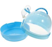 Hamster Travel Carrier Breathable Transparent Hamster Cage for Pets Portable and Safe Design for Travel Camping and Sightseeing for Dwarf(Sky Blue)