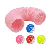 Hamster Tunnel Pliable Extensible Exercice avec Cloches | Tube amusant pour hamster gerbille chinchilla furet écureuil cage d'intérieur