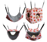 Hamster - Tunnel pour furet respirant - Lit de couchage contre le glissement - Ensemble d'accessoires de cage pour petits animaux - Confort de cage pour animaux de compagnie - Station de repos idéale