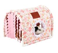Hamster Tunnels and Tubes - Ventilated Small Pet Hideaway, Shade Tent | with Multiple Entrances, Breathable Fabric, Play House, Small Animal Tunnel for Hamsters, Bunnies, Guinea Pigs, Summer
