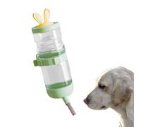 Hamster Water Bottle, Chinchilla Feeder Suspending, No-Drip Leak-Proof Wall Mount Drinker, Cage Accessories for Bunny, Squirrel, Small Animals, White, Green, 9.84x3.94 inches