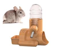 Hamster Water Bottle Dispenser - Small Pet Cage Drinking System for Rodents | Leak Proof Feed with Stainless Steel Nozzle Clear Tank Easy Mounting Holder for Hamster Gerbil Mouse