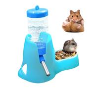 Hamster Water Bottle & Food Bowl Set - Leak-Proof & Non-Slip | Ball Bearing Water Feeder Automatic Leak-Proof | for Hamster Mouse Gerbil, Anti Fall Stable Feeder Upright Ẃater Jar for Small Pets