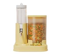 Hamster Water Bottle - Small Animal Water Bottle with Food Container Base | Detachable Small Anismal Drinking Waterer with Food Feeding Bowl for Hedgehog Pet Gerbils Dwarf | and Others