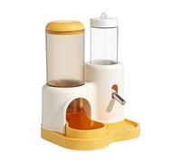 Hamster Water Dispenser - Leak Proof Large Capacity | 2 in 1 Automatic Feeder | Ball Bearing No Drip for Chinchilla Squirrel Gerbil Hedgehog Ferret Bedroom Balcony Home PP Steel 200g