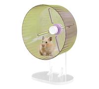 Hamster Wheel, Acrylic Silent Exercise Spinner, Animals Running Wheel, Quiet Exercise Accessory for Gerbil, Dwarf & Syrian Animal, Easy to Install and Clean for Pet Activity