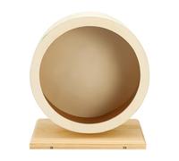 Hamster Wheel, Silent Wooden Spinner, Hedgehog Exercise Toy, Smooth Noise-Less Rotation, Natural Wood Design for Gerbil, Chinchilla, Mice, Hedgehog, Small Animal Cage, Medium/Large