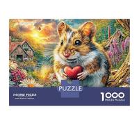 Hamster with Heart Puzzle 1000 PiècesCorgi Heart Adulte Papier Recyclé Anti-Stress pour Cadeaux Corporatifs Édition Limitée Qualité Premium 38x26cm/1000pcs