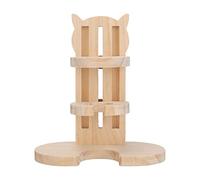 Hamster Wood Water Bottle Stand | Leakproof & Adjustable Small Pet Water Bottle Holder for Hamsters/Chinchillas/Rabbits | High Density Pine Wood, Stable Design