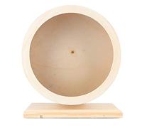 Hamster Wooden House & Exercise Wheel | Runner Silencieux pour Les Petits Animaux de Compagnie | Refuge en Bois pour Hamsters/Petits Animaux/gerbilles | Jouet à Mastication (Medium Size)
