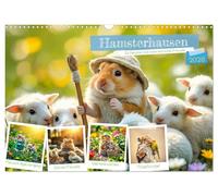 Hamsterhausen - Un hamster et ses amis animaux (calendrier mural 2026 DIN A3 paysage) calendrier mensuel CALVENDO