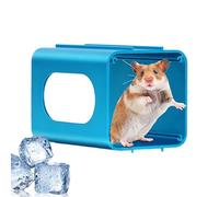 Hamsters Cooling Tunnel, Metal Hideaway House, Instant Chill Shelter, 2.76x3.94 inches, Compact Ventilated Nest Design, Small Animal Comfort Spot for Gerbils Ferrets Hedgehog Rabbits Squirrel
