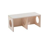Hamsters Hide Chamber, 2-Chamber Wooden House Hamster Habitat, Hamster Habitat with Tunnel, Hamster Exploring Tunnel Toy, Wooden Hamster House, Hamster for Bedroom, Hamster Tunnel Habitat