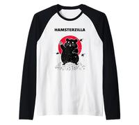 Hamsterzilla Hamster Géant Kaiju Parodie Monstre Manche Raglan